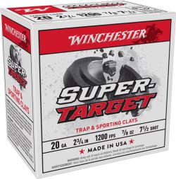 WINCHESTER SUPER TARGET 20GA - 2.75" 7/8OZ #7.5 250RD CASE