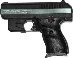 380 gun w/trigger-guard-mount laser 8 shot 3.5IN BBL BLK/SLV