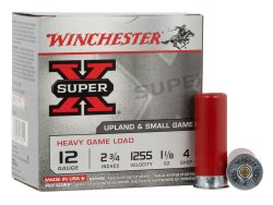 Winchester Ammo XU12H4 Super X Heavy Game Load 12Gauge 2.75" 1 1/8oz 4Shot 25 Per Box/10 Case