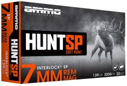 Ammo Inc 7MM139SPA20 Hunt  7mm 139gr Soft Point 20 Per Box/10 Case