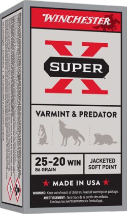 WINCHESTER SUPER-X 25-20 WIN - 86GR JSP-FN 50RD 10BX/CS