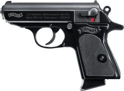 WALTHER PPK 380ACP BLUED FS - 6+1 RD BLACK SYNTHETIC GRIPS