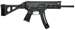 Grand Power 197892004817 TR22 Stribog 22 LR 25+1 8" Black Threaded Barrel, Black Picatinny Rail Receiver, Black Aluminum Frame w/Lower Picatinny Rail, SB Tactical Brace, Black Polymer Grips