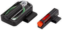 HiViz CKMFD21 FastDot  H3  Red/Fiber Optic Green Tritium Black Frame Fits Canik Mete
