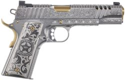 Auto-Ordnance 1911TCAC17 Texas Ranger Special Edition 45 ACP 7+1 5" Gold Plated PVD