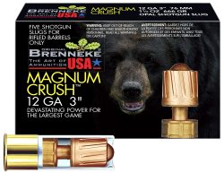 Brenneke SL123CMR Magnum Crush  12Gauge 3" 1 1/2oz Slug Shot 5 Per Box/50 Case