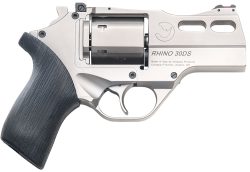 Chiappa Firearms CF340341 Rhino 30DS *CA Compliant Small 10mm Auto 6 Shot 3" Black Anodized Picatinny Rail/Vent Rib Barrel, Black Cylinder Black Anodized Aluminum Frame w/Picatinny Rail, Walnut Grip