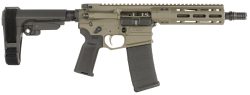 Cobalt Kinetics CKPROLITE30075CKG Pro Lite  300 Blackout 30+1 7.50" Black Melonite Barrel, CK Green Aluminum Receiver w/Picatinny Rail, Black Polymer SB Tactical SBA3 Brace, Black Polymer Grip