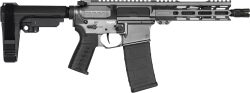 CMMG 30AF20ATNG Banshee Mk4 300 Blackout 30+1 8" Black Nitride Threaded Barrel, M-LOK Handguard, Tungsten Cerakote Aluminum Receiver w/Picatinny Rail, Black Polymer CMMG RipBrace, CMMG Zeroed Grip