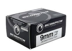 SCORPION 9MM LUGER - 115GR JHP 20RD 10BX/CS