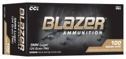 CCI 52011BB  BLAZER BRASS  9MM  124GR  100/10