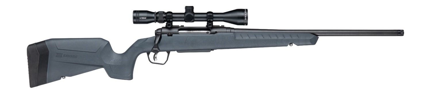 Savage Arms 33178 Axis 2 XP 350 Legend 4+1 18″ Matte Black Carbon Steel Threaded Barrel & Drilled & Tapped Receiver, Gray Synthetic Fixed w/Pistol Grip Stock, 3-9x40mm Duplex Scope, Right Hand