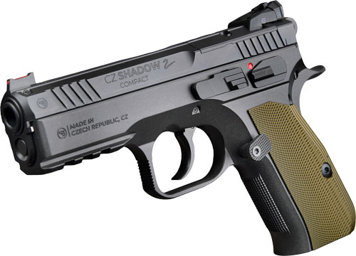 CZ CUSTOM SHADOW 2 COMPACT – CUSTOM 9MM 4″ 15RD BLACK GREEN